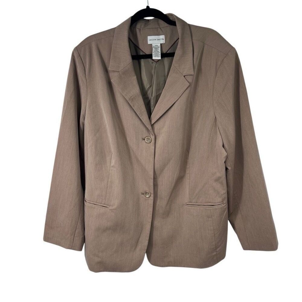 Womens 26W Plus Blazer Tan Color Career Wear‎ Jacket